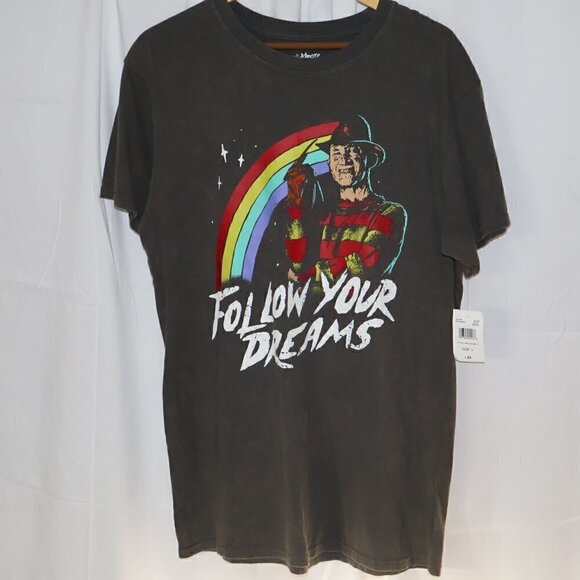 Follow Haunting Dreams Freddy Krueger TShirt Nightmare on Elm Street Size Large - Picture 6 of 12